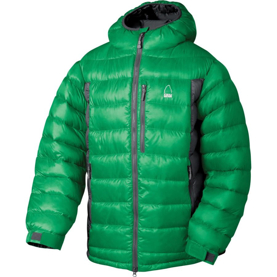 Sierra Designs Manic Mens Large Leaf Green 800 Fill Down Jacket ...